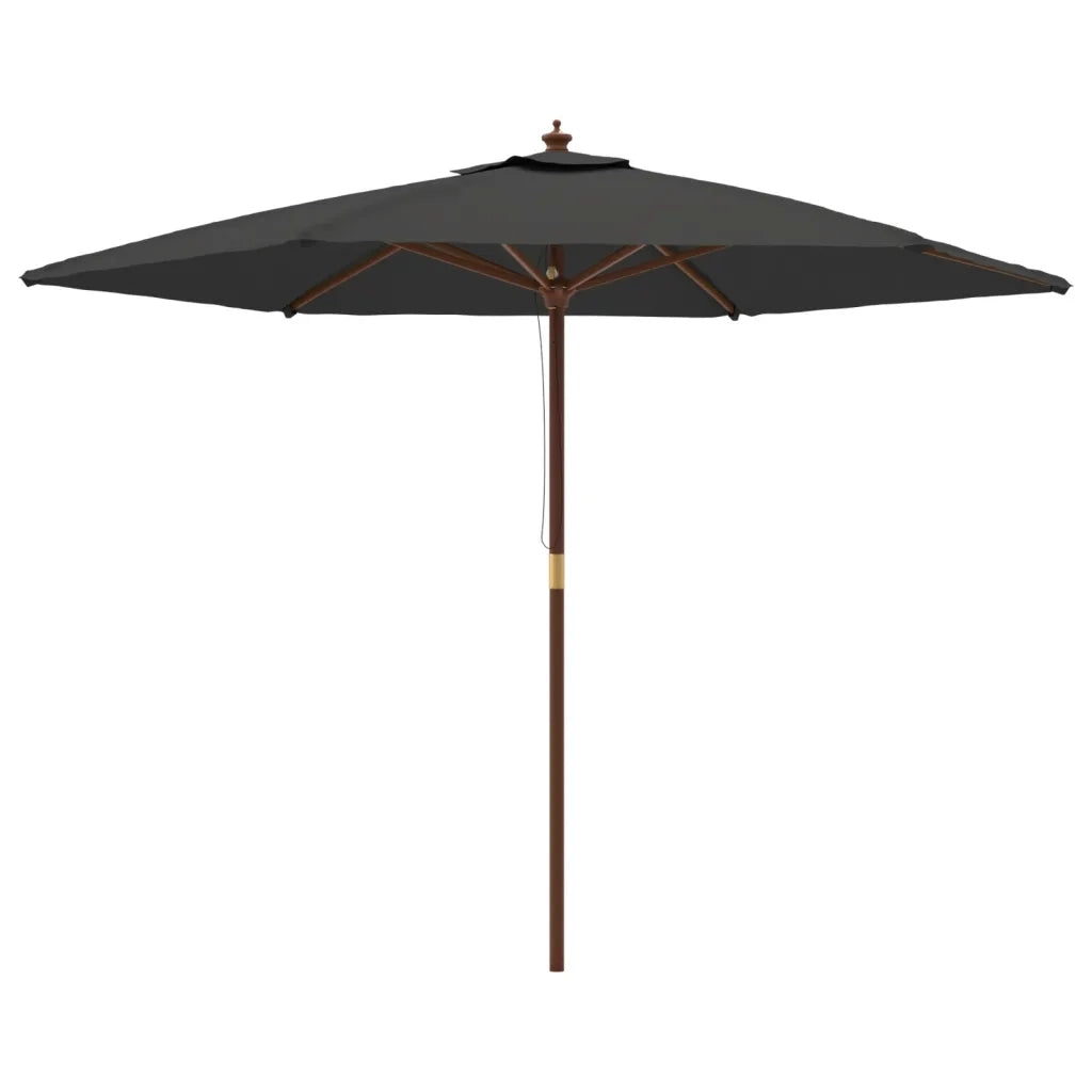Ombrellone da Giardino-Ombrello da Balcone con Palo in Legno Antracite 299x240 cm