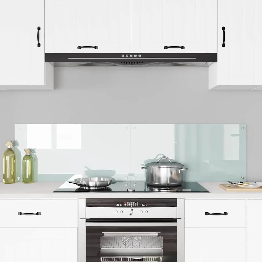 Schienale da cucina 2 pcs Bianco 80 x 40 cm vetro temperato 3415521