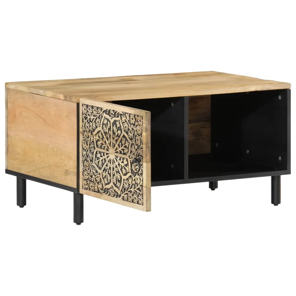 Tavolino da Salotto 80x50x40 cm Legno Massello di Mango 358216