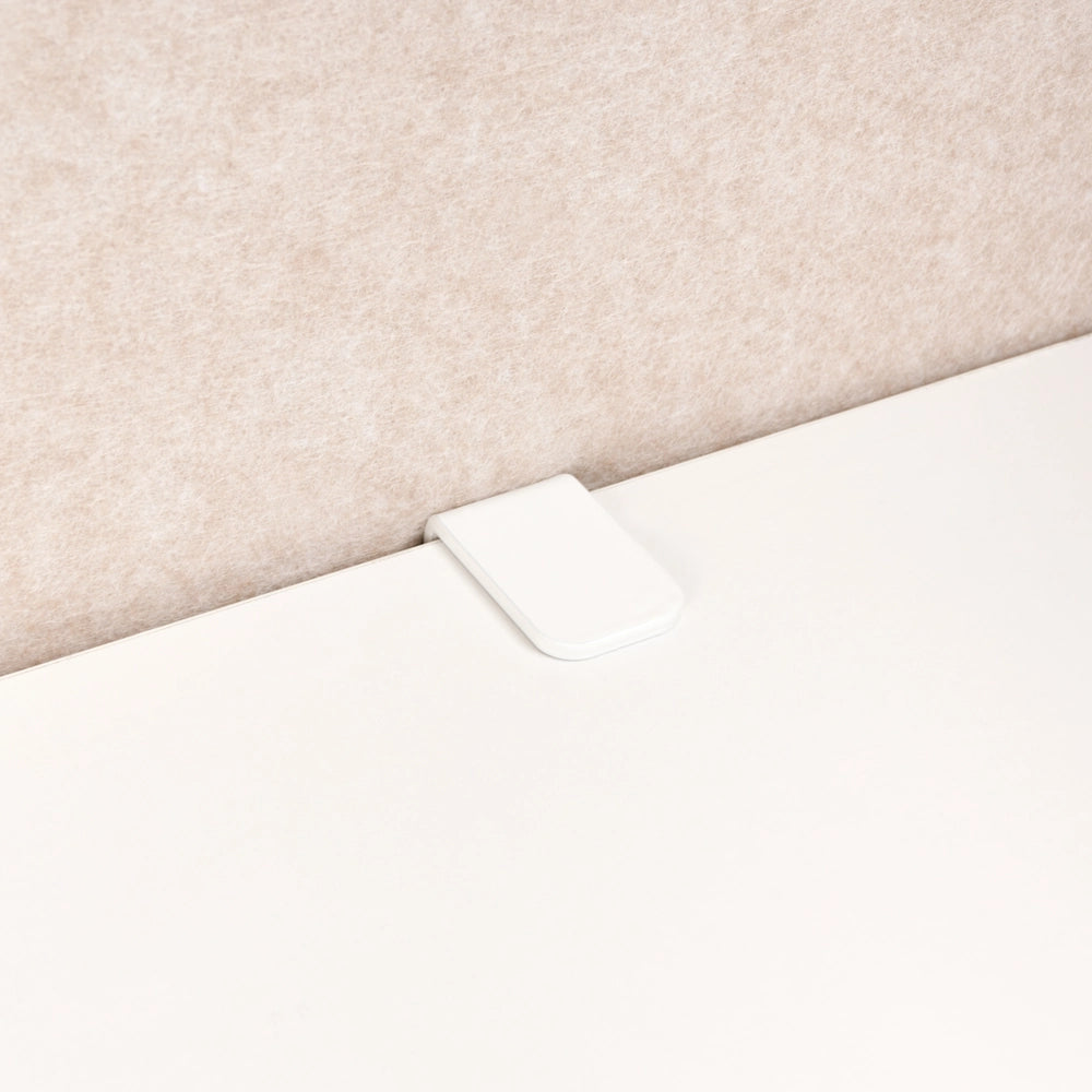 Pannello acustico in tessuto Imbottito 130 x 60 cm beige per scrivania tavolo ufficio