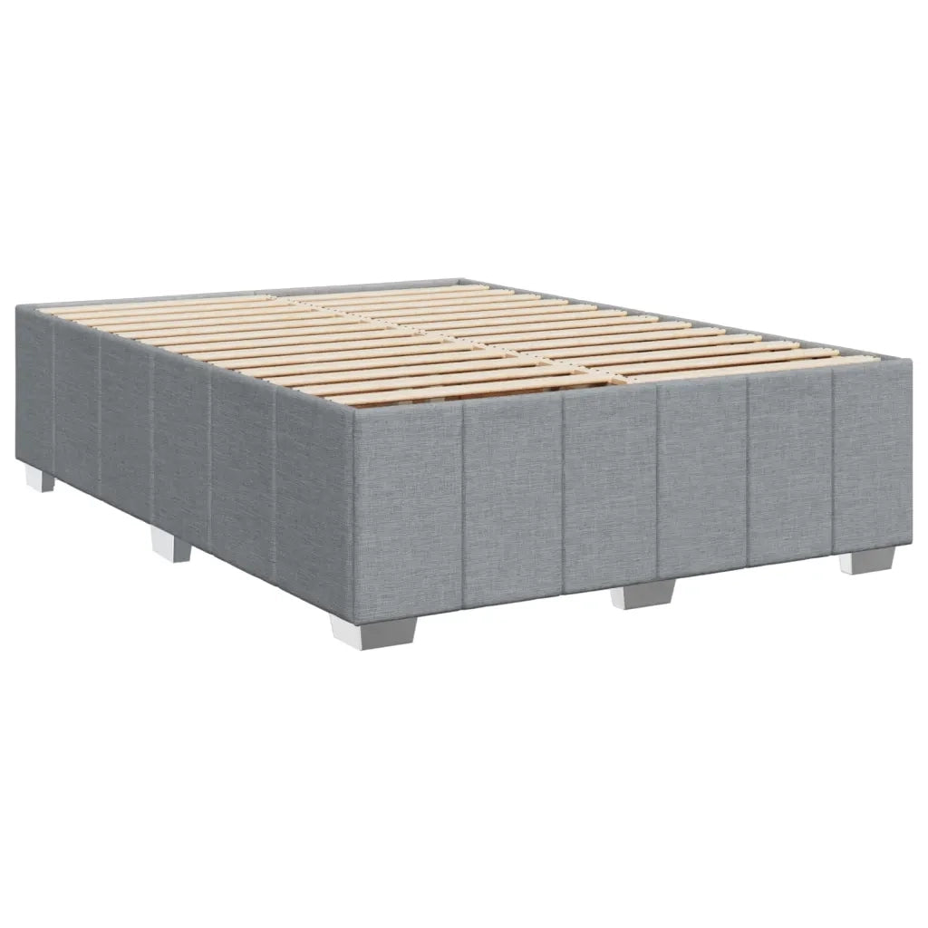 Giroletto a Molle con Materasso Grigio Chiaro 160x200cm Tessuto 3287119