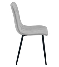 Sedia imbottita VALORA TYRA - Elegante grigio chiaro per soggiorno, cucina, sala da pranzo