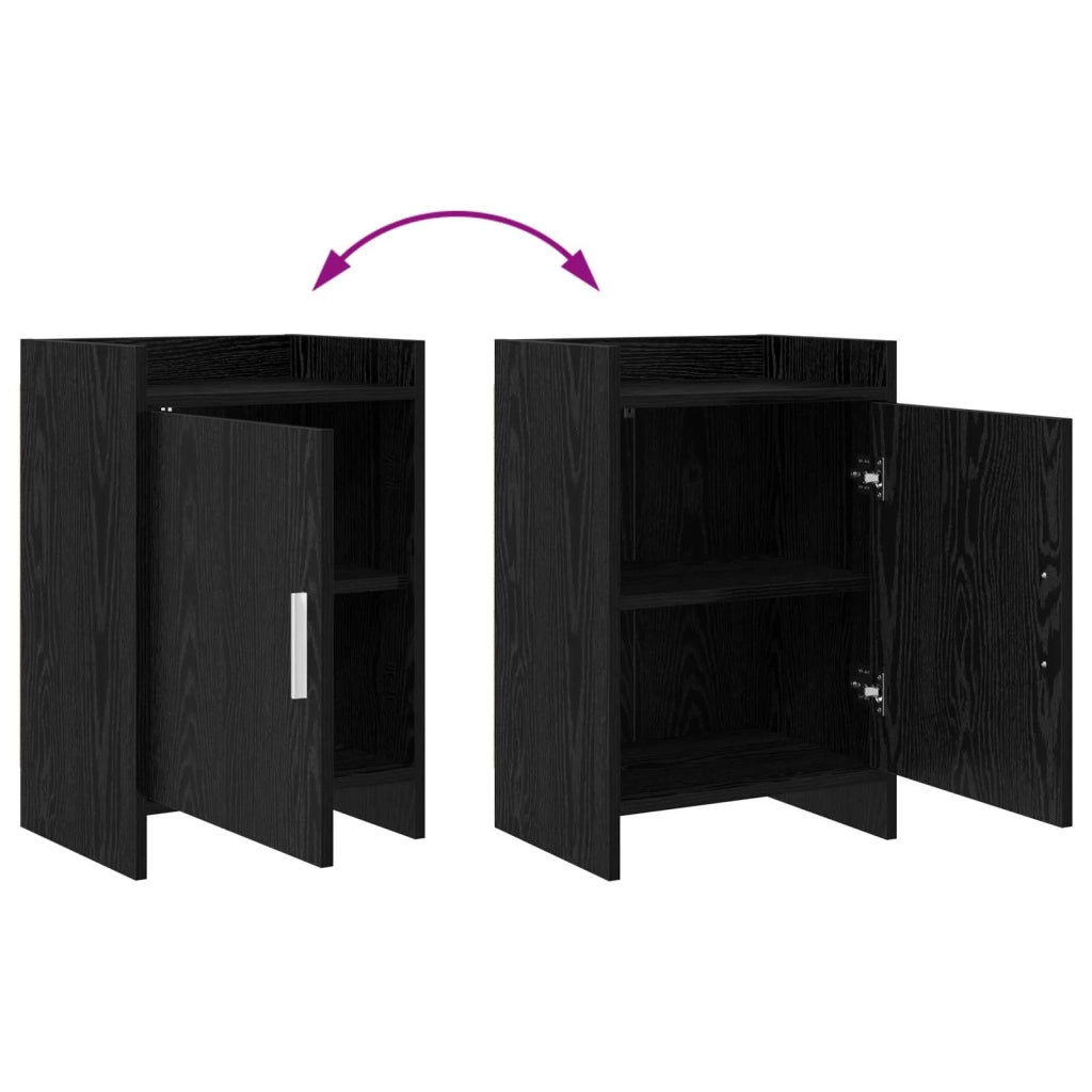 Comodini 2 pcs Rovere Nero 40 x 30 x 60 cm Legno ingegnerizzato 8011014