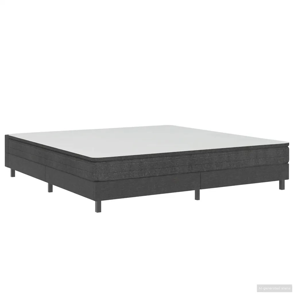 Letto matrimoniale | Letto per adulti | Letto a Molle Grigio in Tessuto 200x200 cm