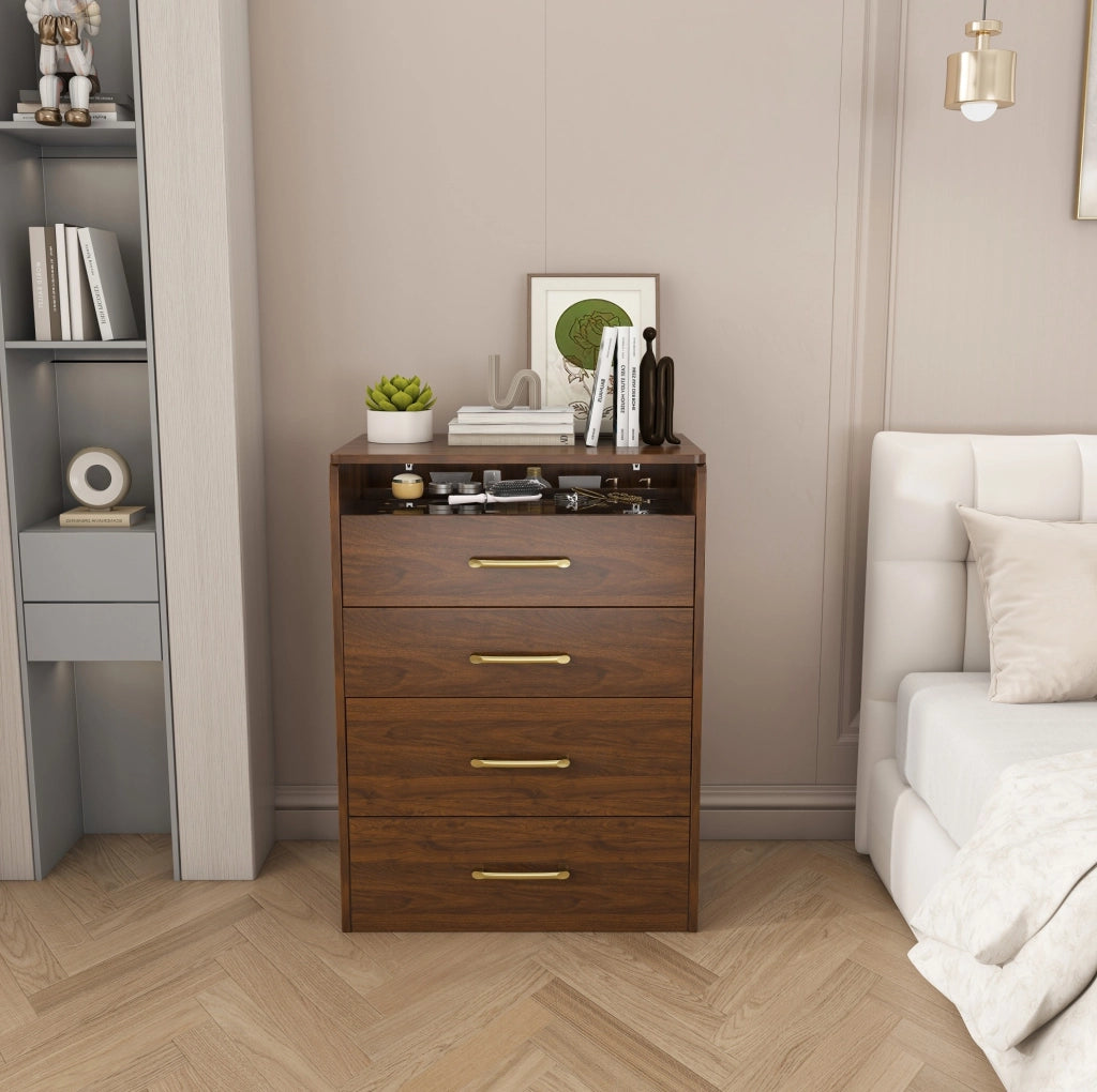 Toeletta 3 in 1 con specchio apribile, sgabello e piano in vetro
