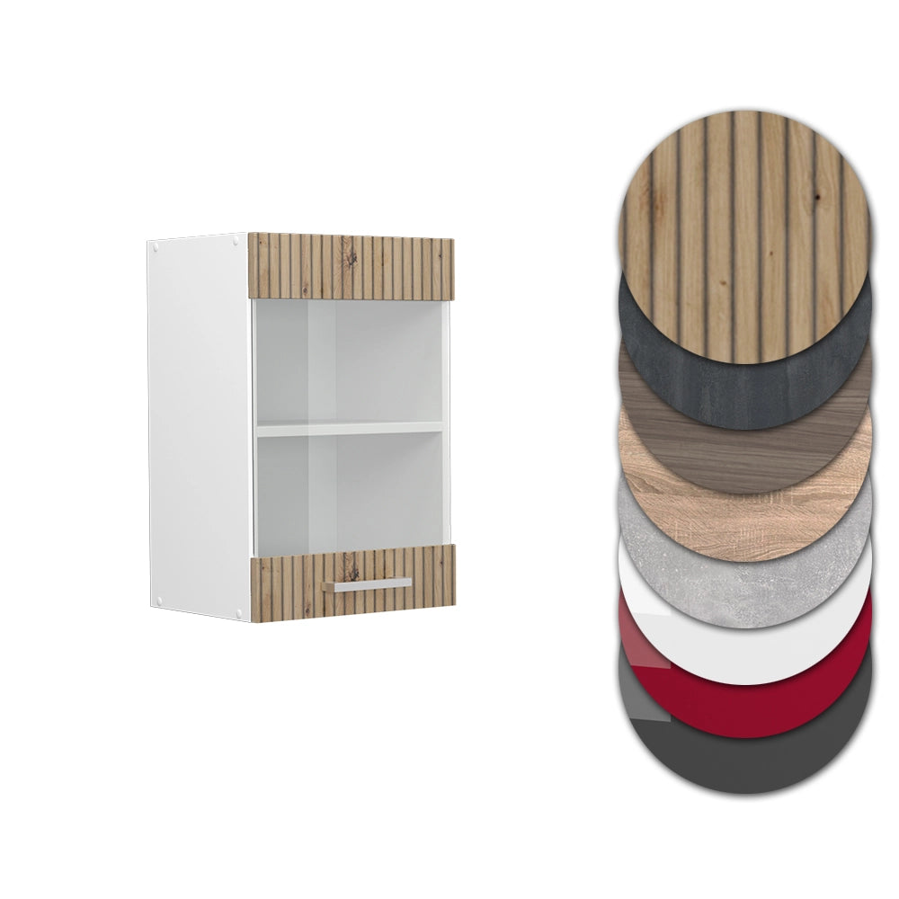 Vicco Mobile da cucina in vetro Rovere artigianale 40 cm