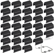 Viti per mobili a 25 mm - 32 pezzi - Gomme di fissaggio in plastica - Antiscivolo - Nero - Installazione facile - Viti per mobili con gomme antiscivolo
