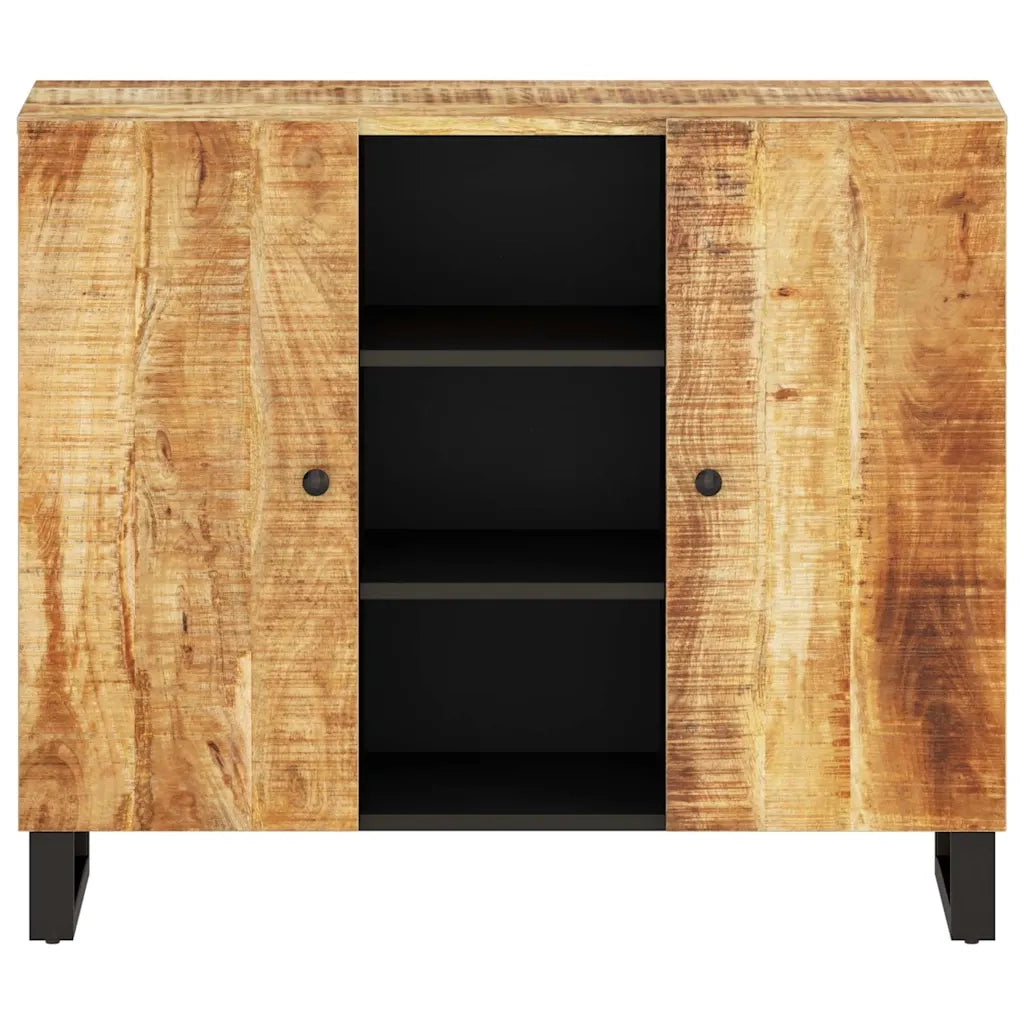 Credenza con 2 Ante 90x33x75 cm in Legno Massello di Mangocod mxl 127312