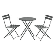 Set da bistrot da giardino pieghevole Caprile acciaio grigio scuro 03_0006938