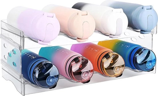Flessierecipeinte per frigorifero, organizzatore di flessi, flessierecipeinte, ripiano per vino, ripiano per flessi in plastica per lavoro in cucina, ripiano per flessi in plastica per mobile di lavoro, per 8 flessi