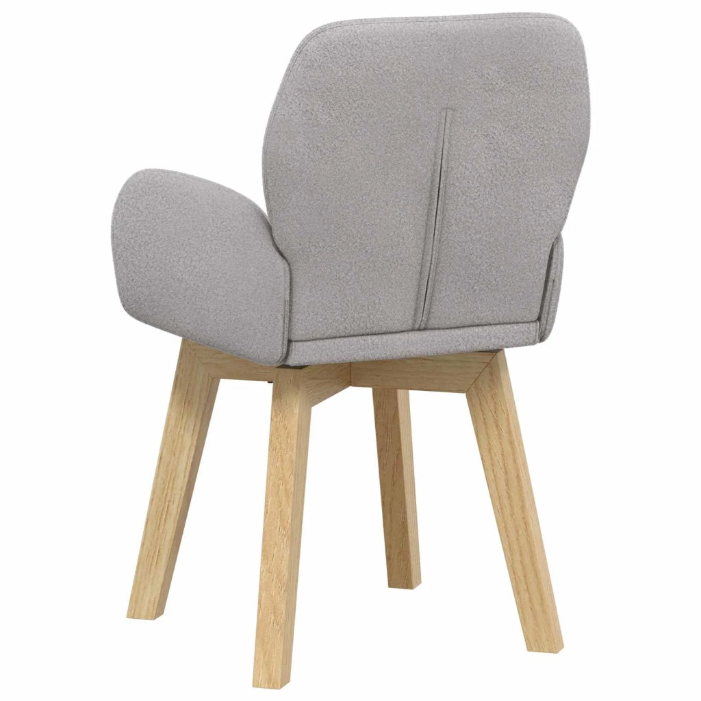 Sedie da pranzo girevoli 6 pcs Bouclé Grigio Chiaro 3428289