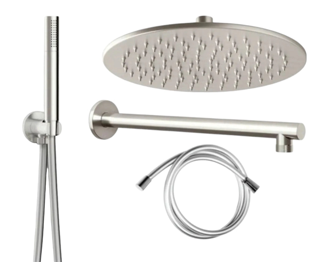 Kit completo doccia design tondo satinato