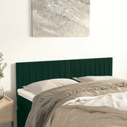 Testiere 2 pz Verde Scuro 72x5x78/88 cm in Velluto
