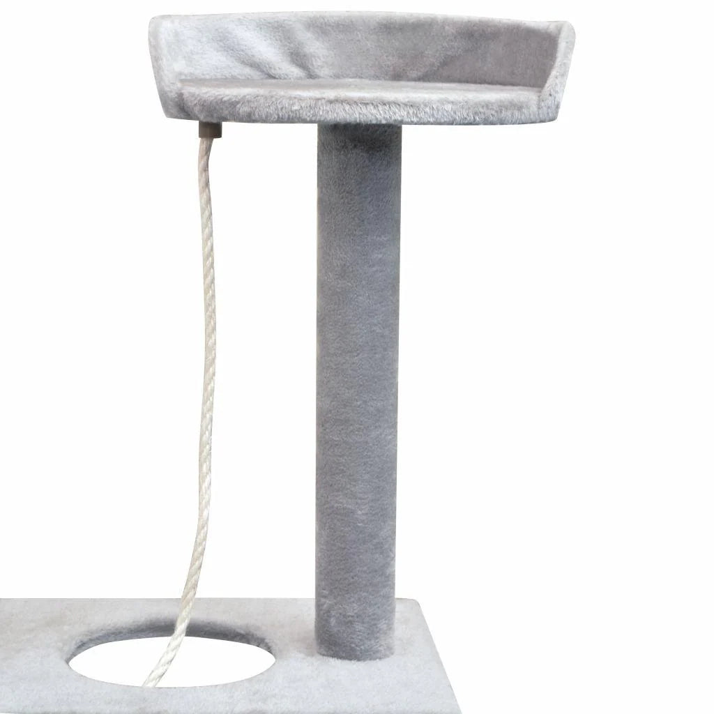 Tiragraffi albero per gatti cuccia per gatti giocattolo peluche sisal 150 cm grigio 3702175