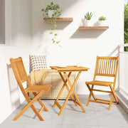 Set Bistro da Giardino 3 pcs Marrone Legno di Acacia Massello 42000950