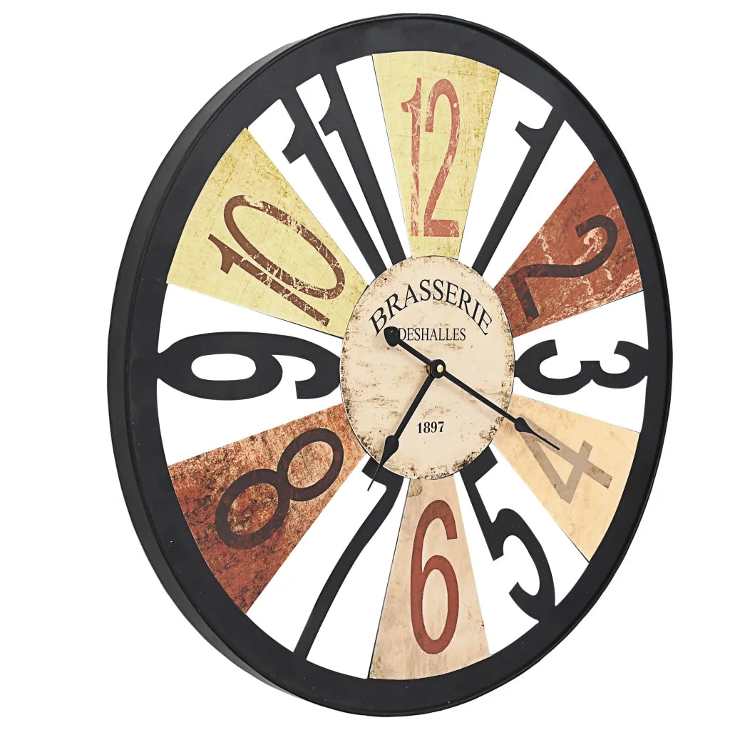 Orologio da Parete in Metallo 60 cm Multicolore 283863
