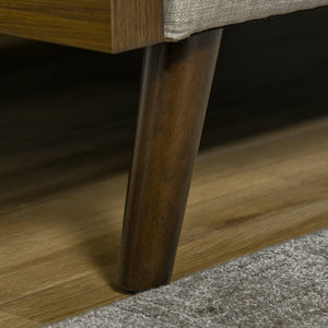 Divano Letto 3 Posti 200x88x89 cm con Mensole Laterali Beige