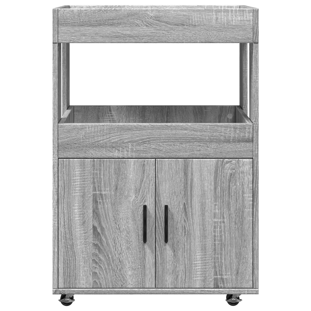 Carrello Bar Grigio Sonoma 60x39,5x89 cm in Legno Multistrato 848274