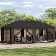 Gazebo con pareti laterali 6 x 3 m Antracite 3376021