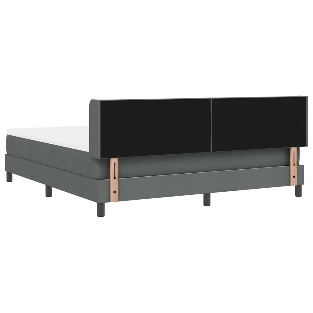 Letto a molle con cuscino Grigio scuro 200 x 180 cm Tessuto 3341182