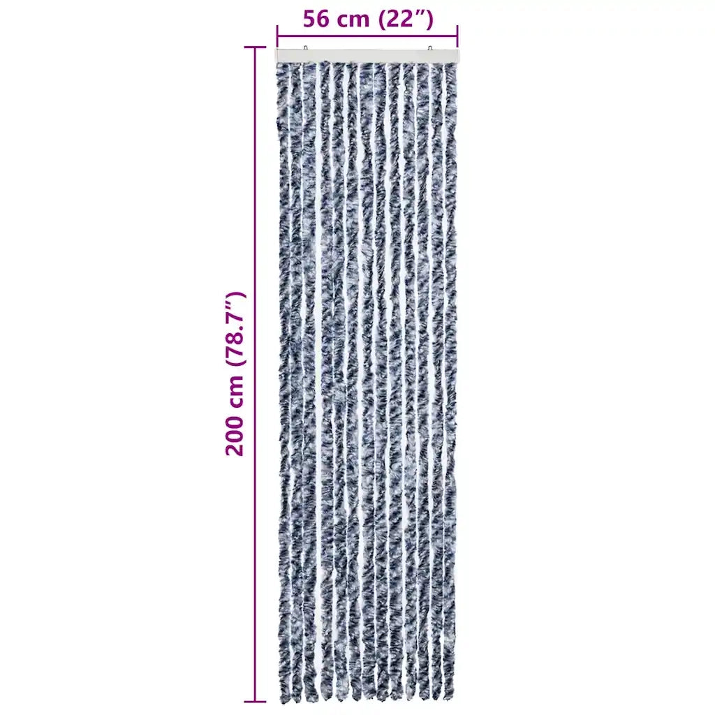 Zanzariera Blu e Bianco 56x200 cm Ciniglia CFW3702424