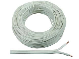 CAVO ELETTRICO BIPOLARE BIANCO H03-VHFI- - 2x mmq.1 colore bianco - 100 mt