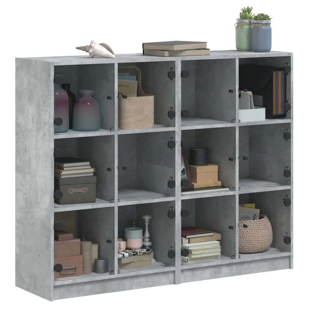 Libreria Ante Grigio Cemento 136x37x109 cm in Legno Multistrato 3206513