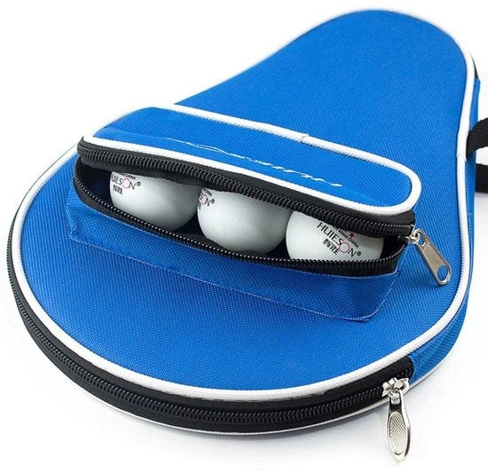 Tas da racchetta da ping-pong portatile - 30 x 20,5 cm - con compartimento per palline extra