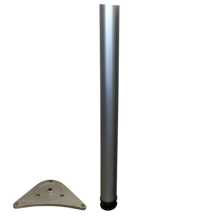 piede acciaio x tavoli diametro 60 cm.71 nikel satinato cod:ferx.36545