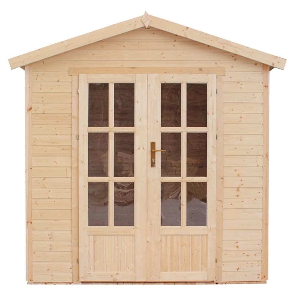 Ufficio in legno da giardino - W233xD222xH233cm - con tegole bituminose - TIMBELA M351FB+H351FBRED