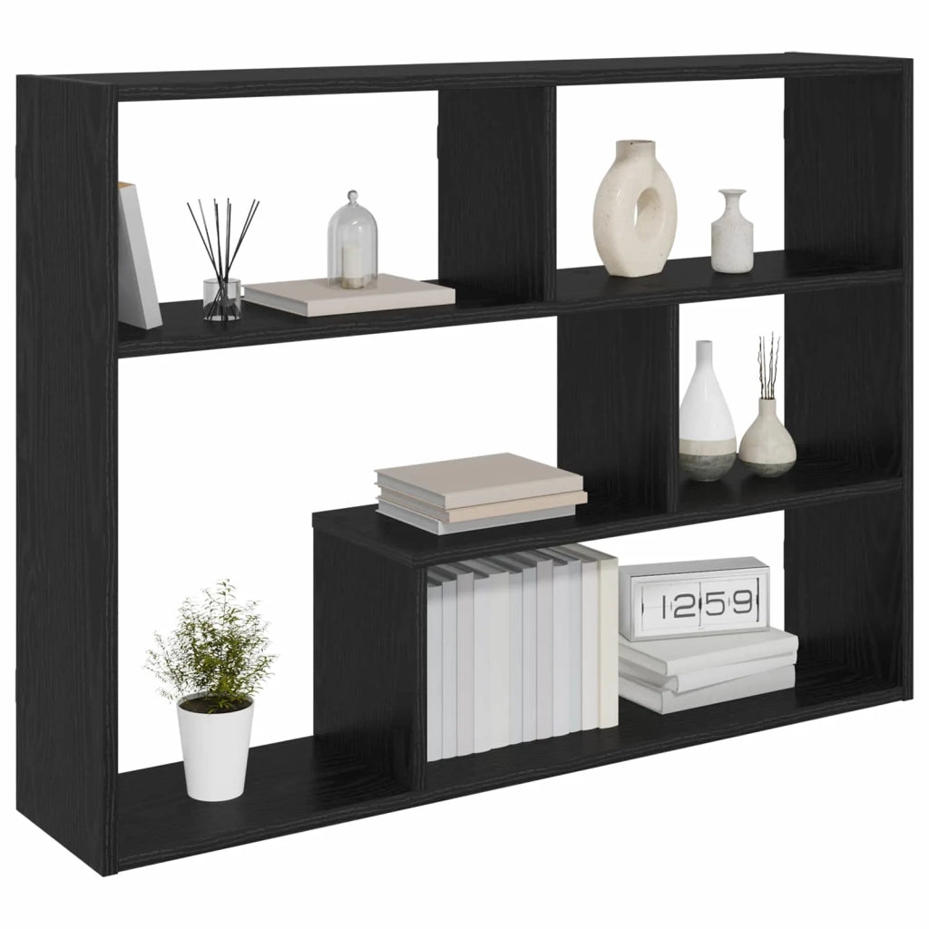 Scaffale da parete A parete Rovere Nero 95 x 20 x 69,5 cm 8012141