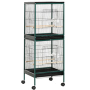Gabbia per Uccelli Grande con Piedistallo Doppio ¨C Minimal ¨C 51.5x50x140 cm