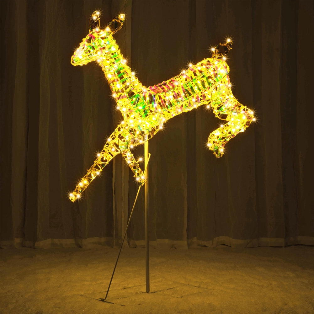 Renna Luminosa Natalizia Addobbo per Esterno Cervo Led Luce Calda 94 x 115 cm