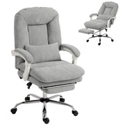 Poltrona da ufficio ergonomica reclinabile in velluto ¨C zephmum ¨C grigio chiaro