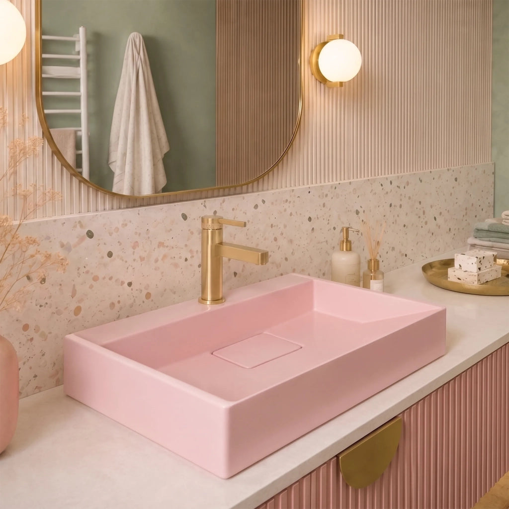 Lavabo In Conglomerato Goya Pink 60cm