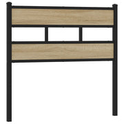 Testiera | Testata di Ricambio Rovere Sonoma 80 cm in Ferro e Legno Multistrato