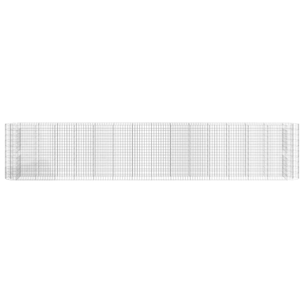 Aiuola rialzata in gabbione di ferro zincato 540 x 50 x 100 cm Argento 02_0039924