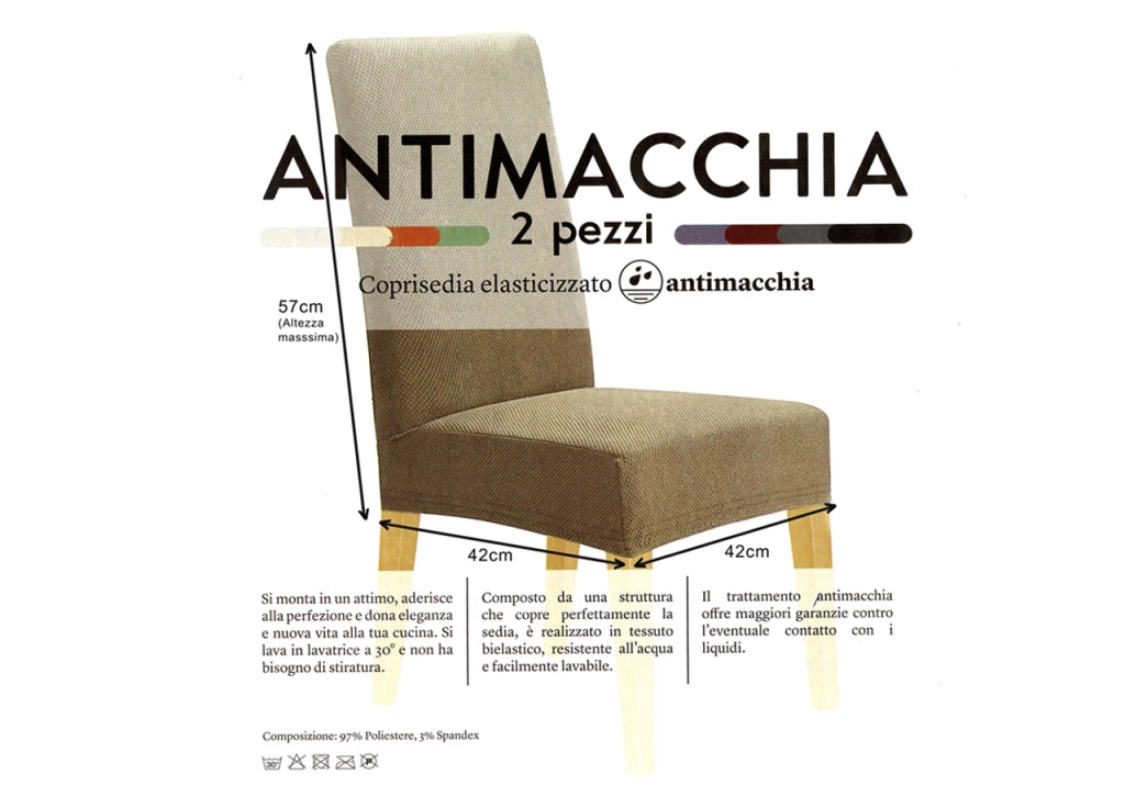 Coppia Coprisedia/Copriseggiola Antimacchia Tinta Unita Modello Magic - Copriseggiola - Sassi