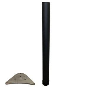 piede acciaio x tavoli diametro 60 cm.71 nero cod:ferx.3656