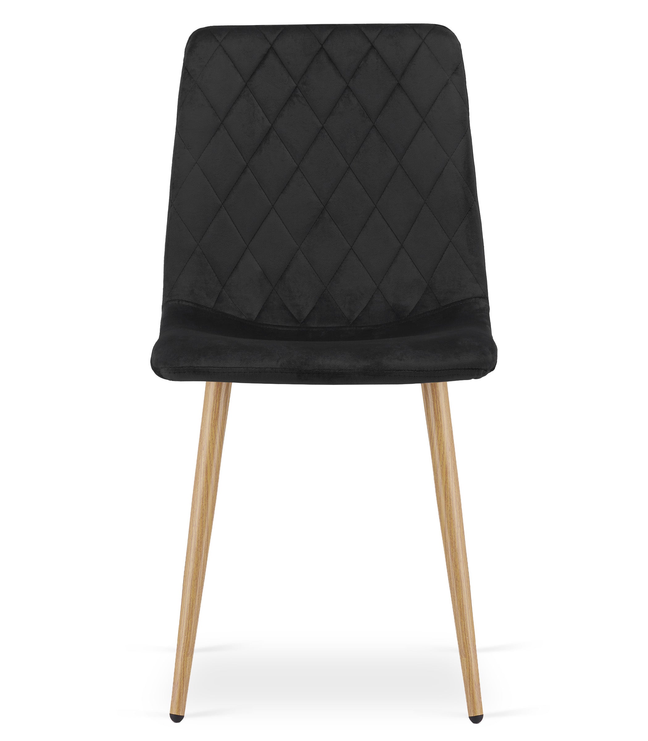 Sedia VALORA TURIN - Elegante sedia da pranzo imbottita in velluto nero