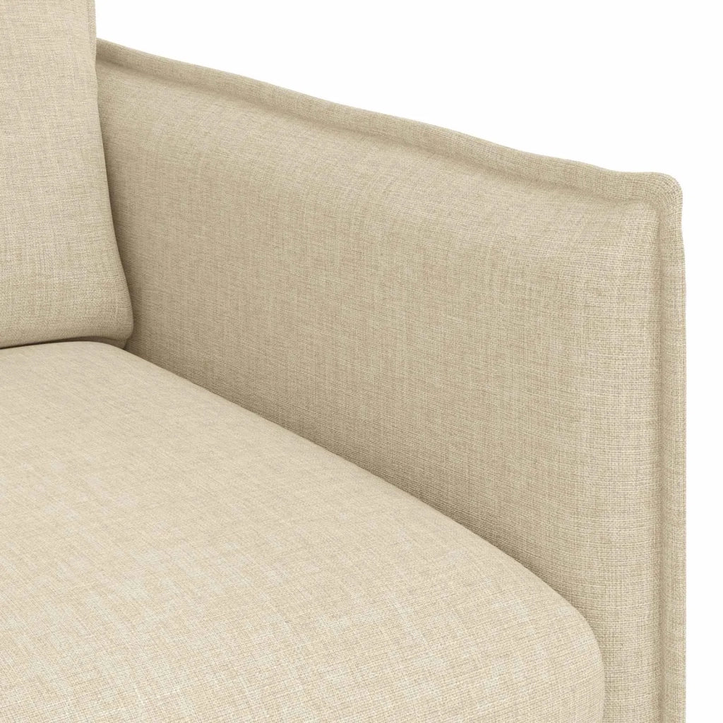 Divano 2 pcs Crema 196 x 82 x 85 cm Tessuto