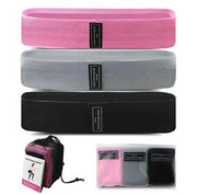 Set di Cinture di Resistenza da 3 - Cinture di Resistenza per Cosce/Gemelli - Resistenza alla Flessione - Resistenti al Liscio - Allenamento con Resistenza - Miscela Poliestere/Cotone - Cintura di Resistenza per Fitness