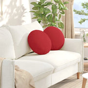 Cuscini per Seduta 2 pcs Rosso Ø40 x 13 cm Tessuto 42014132