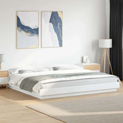 Giroletto con Luci LED Bianco 180x200 cm in Legno Multistrato 3281077