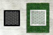 SUNNY - Pannello in PVC traforato - Parasole Colore: nero, Misura: 48x48 cm