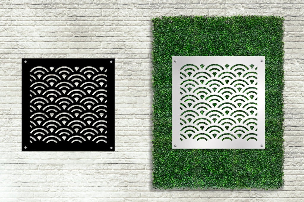 SUNNY - Pannello in PVC traforato - Parasole Colore: nero, Misura: 48x48 cm