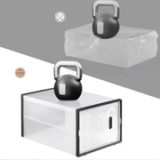 Sistema di conservazione delle scarpe - Porte magnetiche - Sistema di archiviazione delle scarpe - 8 pezzi stivale - Scatole per scarpe trasparenti - Box per scarpe - Dimensioni per scatola: 25 x 35,5 x 18,5 cm (B x D x H)