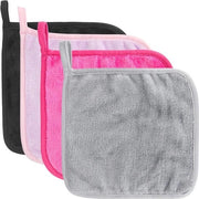 Microfiber Asciugamani per Rimozione del Trucco 20x20cm (4 pezzi) per Viso, Asciugamani per la Pelle Super Zuccherini senza Prodotti Chimici per Tutti i Tipi di Pelle