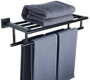 Supporto asciugamano per bagno a muro con doppia funzione per bagno e cucina, 50CM, EGZ8050-B