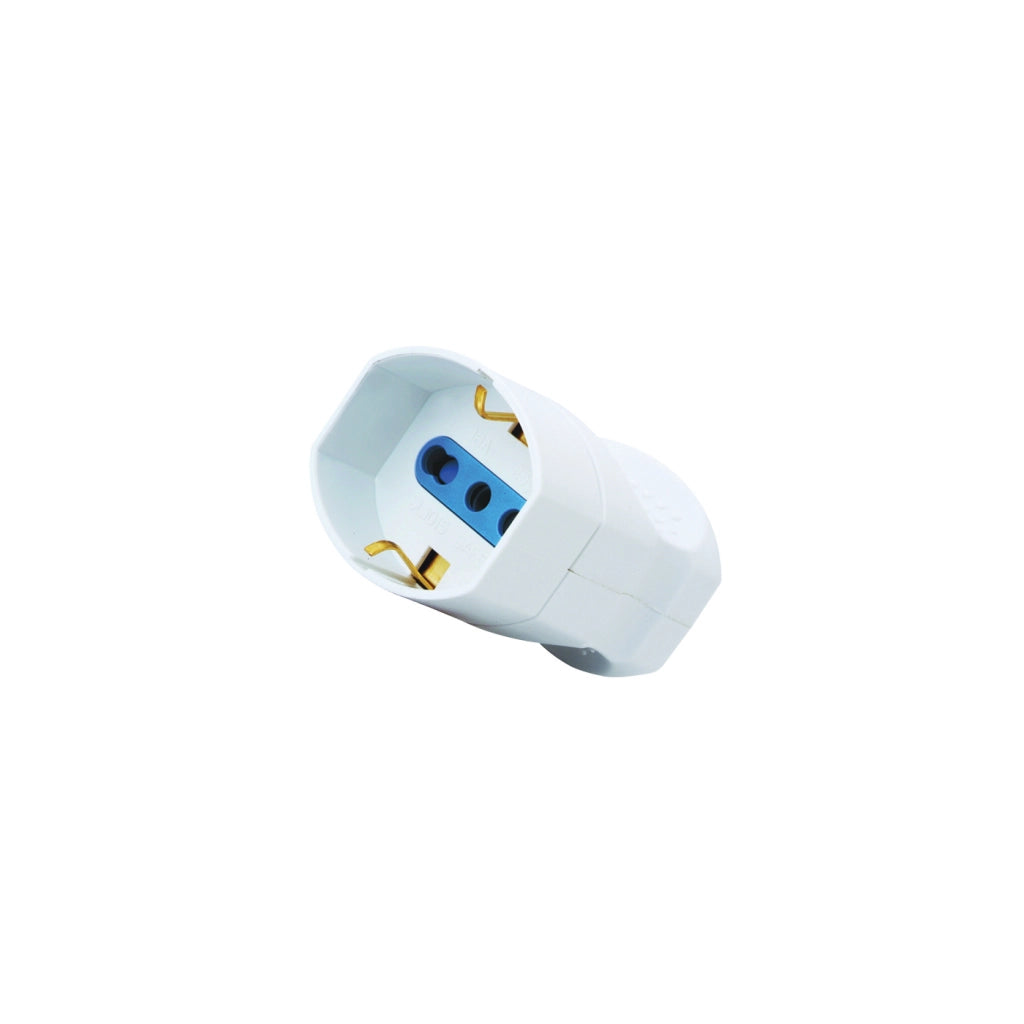 Alcapower Presa Elettrica Adattatore Bipasso e Schuko 16A 250V AC Potenza Massima 1500W Ideale per Connessioni Standard Domestiche e Ufficio